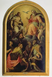 La Santissima Trinità con Santi