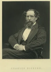 Charles Dickens, ritratto da una fotografia di Herbert Watkins (n.1828)