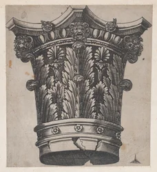 Speculum Romanae Magnificentiae: Capitello con teste e maschere