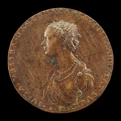 Guilia Orsini, 1537-1598, moglie di Baldossare Rangoni c. 1554 [recto], 1554
