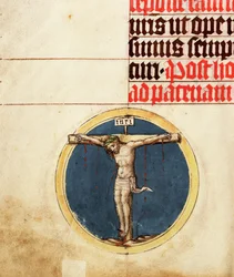 Piccolo tondo con Cristo crocifisso