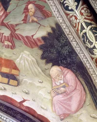 Italia, Regione Piemonte, provincia di Alessandria, affresco nella cappella della Basilica di Santa Maria Assunta