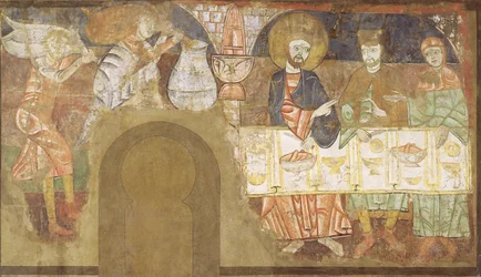 Le nozze di Cana, c.1150 (affresco montato su tela)