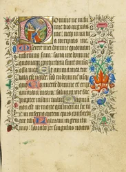 Iniziale D: Davide in preghiera