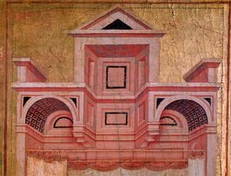 Santa Cecilia e la storia della sua vita (dettaglio architettonico)