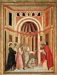 Santa Cecilia e la storia della sua vita (dettaglio)