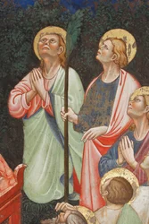 Assunzione della Vergine e la Vergine Maria che lascia cadere la cintura o Sacro Cingolo a San Tommaso (dettaglio degli apostoli)