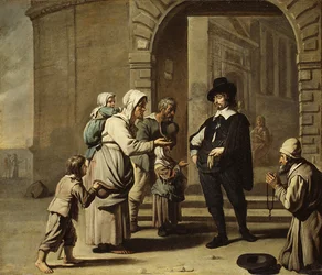 Mendicanti a una porta