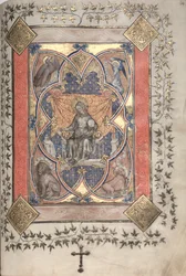 Il Messale di Gotha: Fol. 64r, Cristo in Maestà, c. 1375