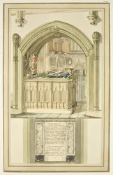 Tomba di Robert Fitzharding, morto nel 1170, nella Cattedrale di Bristol, c.1799