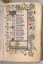 Ore di Carlo il Nobile, Re di Navarra 1361-1425: fol. 10r, Ottobre