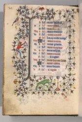 Ore di Carlo il Nobile, Re di Navarra 1361-1425: fol. 10v, Ottobre, c. 1405