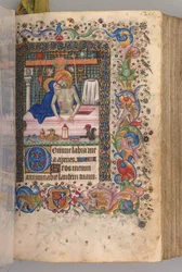 Ore di Carlo il Nobile, Re di Navarra 1361-1425: fol. 128r, Uomo dei Dolori, c. 1405