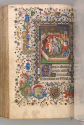 Ore di Carlo il Nobile, Re di Navarra 1361-1425: fol. 161v, Derisione di Cristo, c. 1405