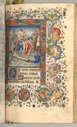 Ore di Carlo il Nobile, Re di Navarra: fol. 179r, Cristo inchiodato alla croce