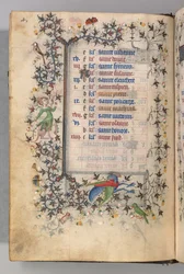 Ore di Carlo il Nobile, Re di Navarra 1361-1425: fol. 2v, febbraio, c. 1405