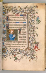 Ore di Carlo il Nobile, Re di Navarra 1361-1425, fol. 301r, St. Geneviève, c. 1405