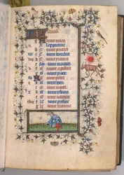 Ore di Carlo il Nobile, re di Navarra 1361-1425: fol. 4r, aprile