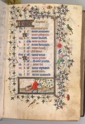 Ore di Carlo il Nobile, Re di Navarra: fol. 9r, settembre, c. 1405