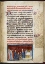 Cotton Tiberius B. VIII f.57r Il re riceve l