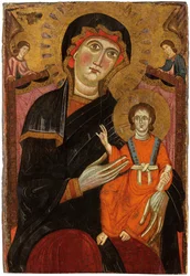 Madonna col Bambino in Trono con Due Angeli