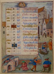 Pagina del calendario per gennaio, illustrazione da 