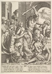 Invidia o Avarizia a destra scacciata dal tempio delle Muse da Ercole, 1530-60