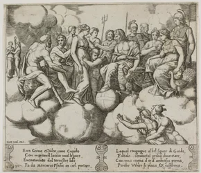 Venere e Cupido che supplicano la loro causa alla presenza di Giove e altri dei