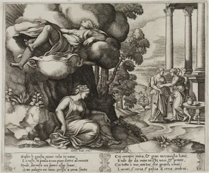 Zefiro porta Psiche in un palazzo incantato