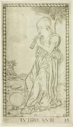 Euterpe, tavola diciotto da Apollo e le Muse