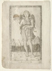 Genio del mondo dai Tarocchi, serie B: Principi cosmici e virtù, #33, prima del 1467