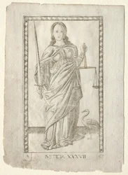 Giustizia dai Tarocchi, serie B: Principi Cosmici e Virtù, #37, prima del 1467