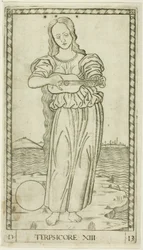 Tersicore, tavola tredici da Apollo e le Muse