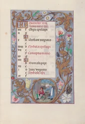 Ore della regina Isabella la Cattolica, regina di Spagna:  Fol. 13r, dicembre