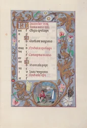 Ore di Isabella la Cattolica, regina di Spagna: Fol. 13r, dicembre