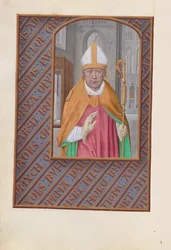 Ore di Isabella la Cattolica, Regina di Spagna: Fol. 183v, San Nicola, c. 1500