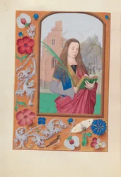 Ore della regina Isabella la Cattolica, regina di Spagna:  Fol. 191v, Santa Barbara