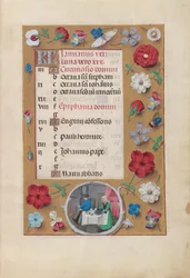Ore della regina Isabella la Cattolica, regina di Spagna:  Fol. 2r, gennaio - Festa