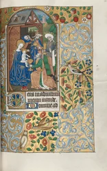Libro delle Ore Uso di Rouen: fol. 64r, Adorazione dei Magi