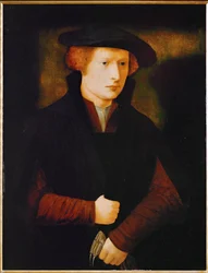 Ritratto di giovane uomo (dipinto su legno di quercia)