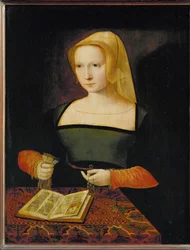 Ritratto di giovane donna (dipinto su legno di quercia)