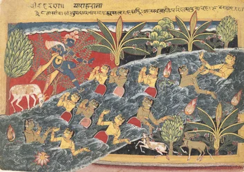 Le Gopi Implorano Krishna di Restituire i Loro Vestiti