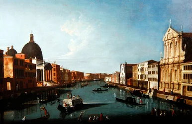 Una scena di canale veneziano
