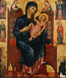 La Madonna e Cristo in trono con santi