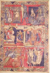 Scene dalle Vite di Samuele, Saul e Davide, dalla Bibbia di Winchester