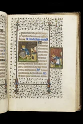 Ms 62 f.215r San Eligio che crea un santuario; San Eligio all
