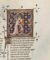 Miniatura da un manoscritto del Roman de la Rose di Guillaume de Lorris e Jean de Meun, 1353