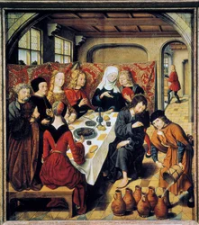 "Le nozze di Cana" Pittura del maestro dell