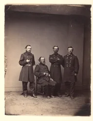 Il generale William Ward e il suo stato maggiore