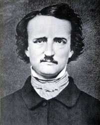 Ritratto dello scrittore americano Edgar Allan Poe (1809 - 1849) fotografia di Brady nel XIX secolo